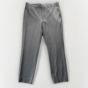 Calvin Klein Wool Blend Dress Pants Mens Size 34 Gray Classic Slim Fit Career